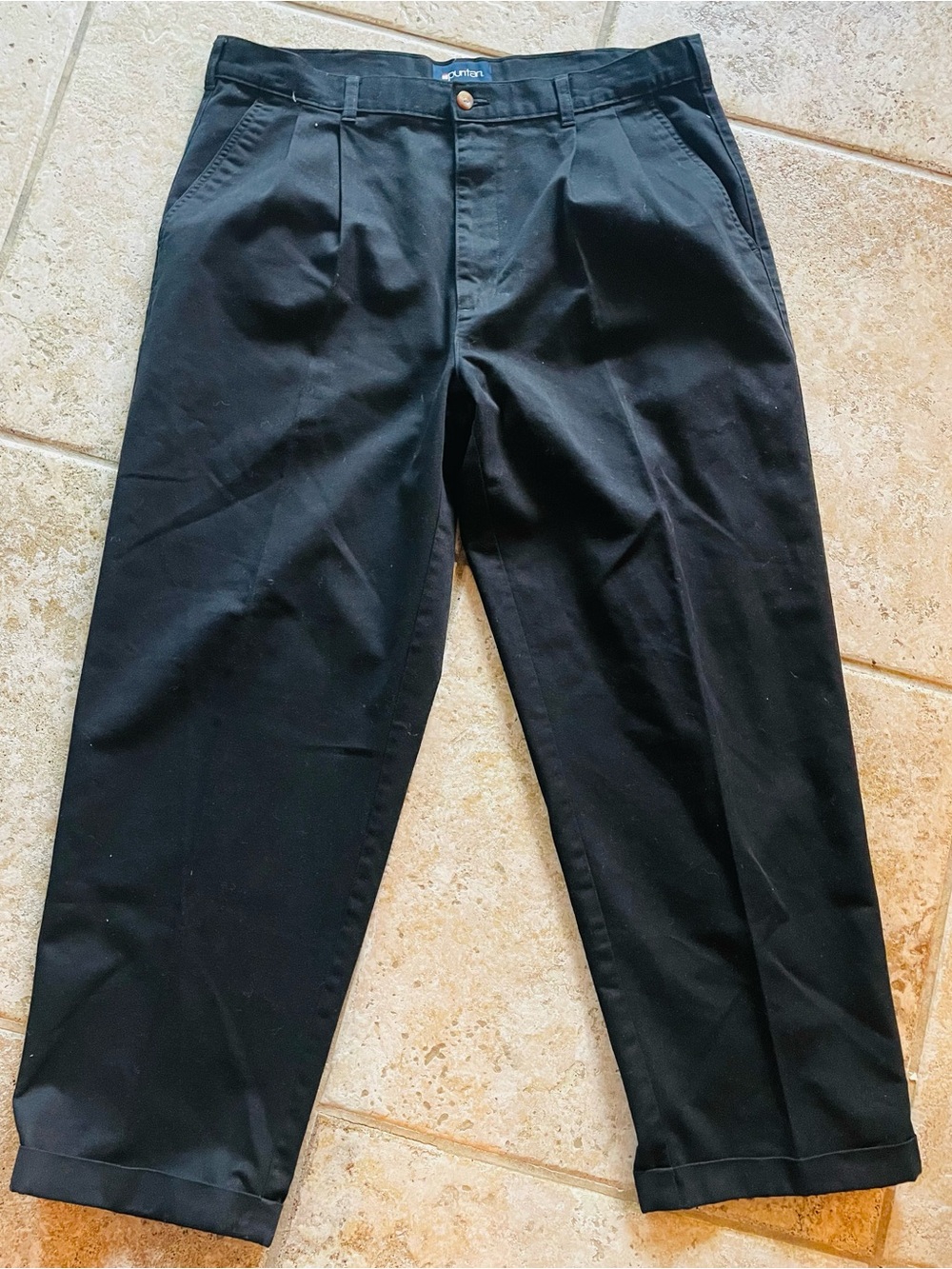 Puritan Black Pleated Men’s Chinos